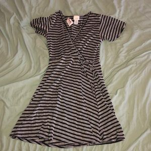 Black and white Wrap dress